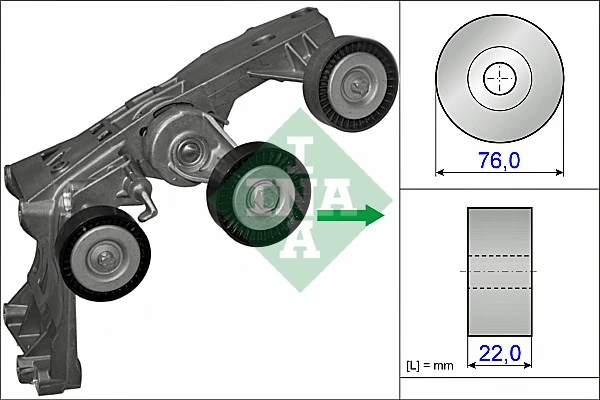 Belt Tensioner, V-ribbed belt